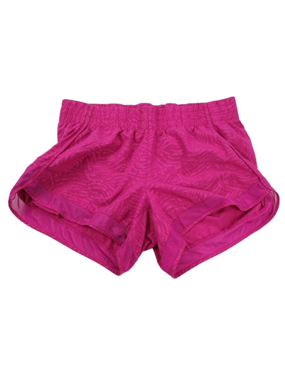 Athleta Pink Printed Mesh Racer Run Shorts Size S Athletic Activewear